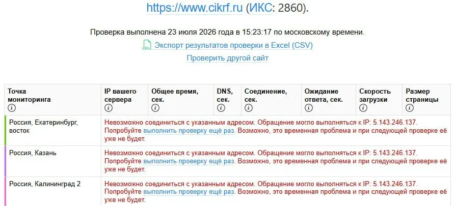 Ресурс Центральной избирательной комиссии перестал открываться одновременно для пользователей по всему миру в день публикации деклараций кандидатов; официальных комментариев пока нет.