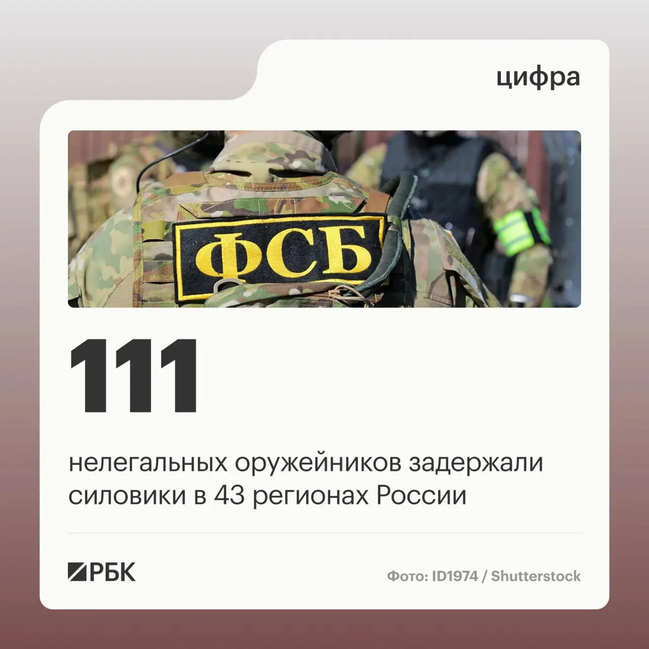 Операция охватила 43 региона: задержаны 111 человек, зарегистрировано прекращение деятельности 37 подпольных мастерских по переделке оружия.